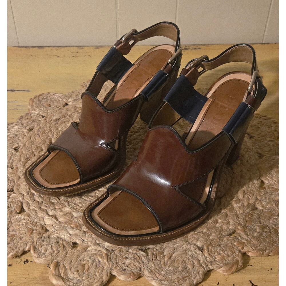 Prada Patent Leather Slingback Sandals Size EU 36 1/2 - US Size 6 - Picture 2 of 16